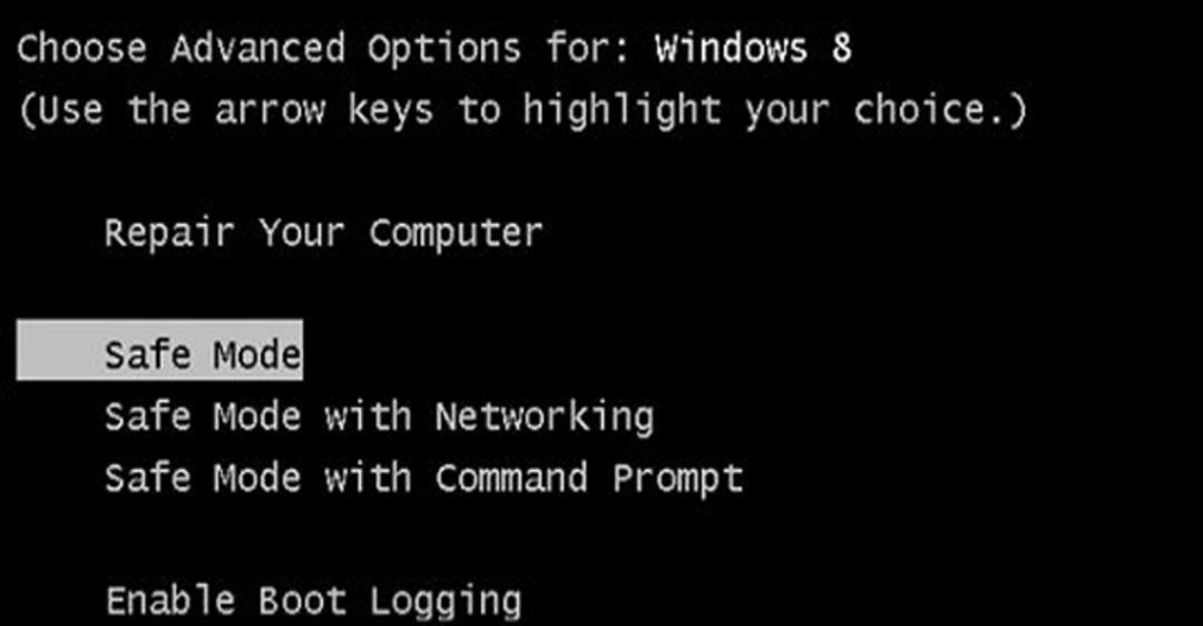 Sử dụng chế độ Safe Mode