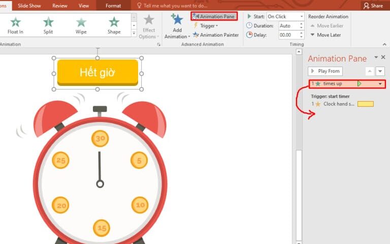 Cách tạo đồng hồ kim và đồng hồ cát trong Powerpoint