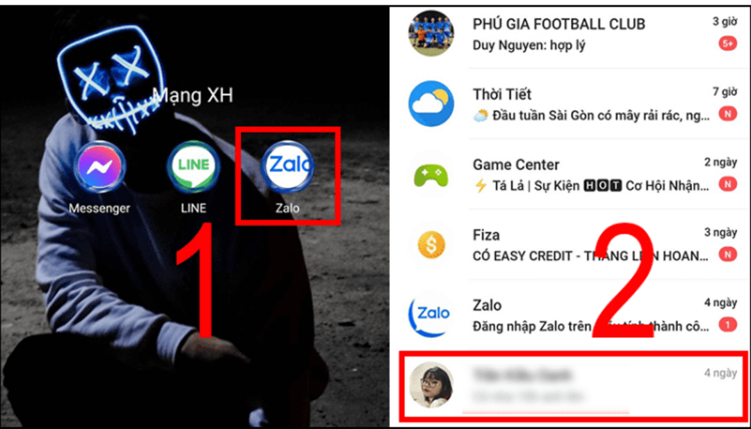 Cách ẩn tin nhắn trên Zalo