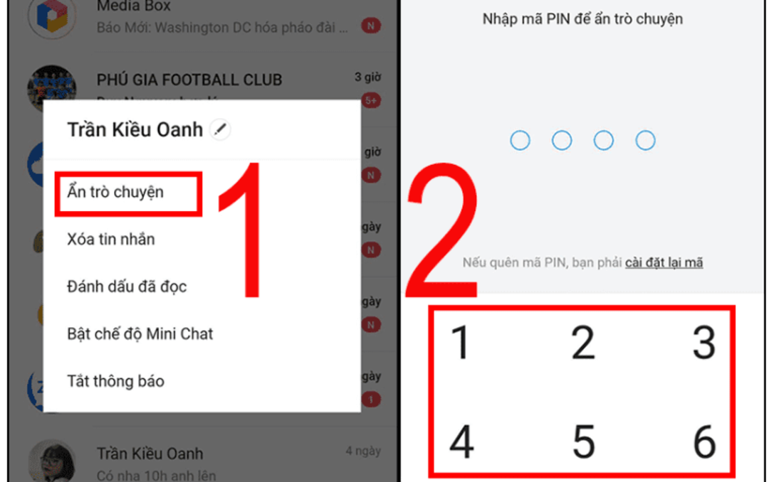 Cách ẩn tin nhắn trên Zalo