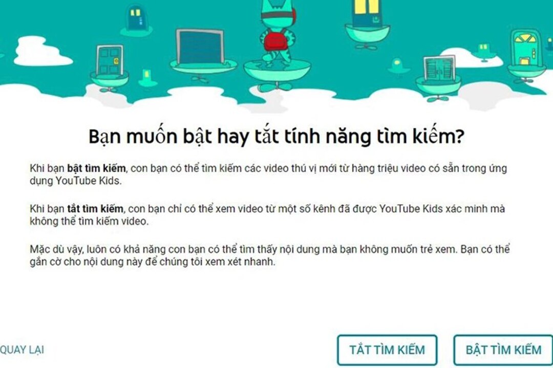 Cách bật tính năng tìm kiếm trên YouTube Kid