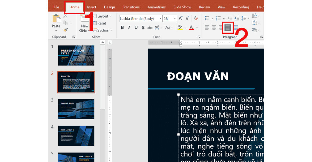 Cách căn lề chuẩn trong PowerPoint