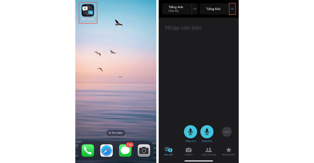 Cách dịch tiếng anh sang tiếng việt trên iOS 16