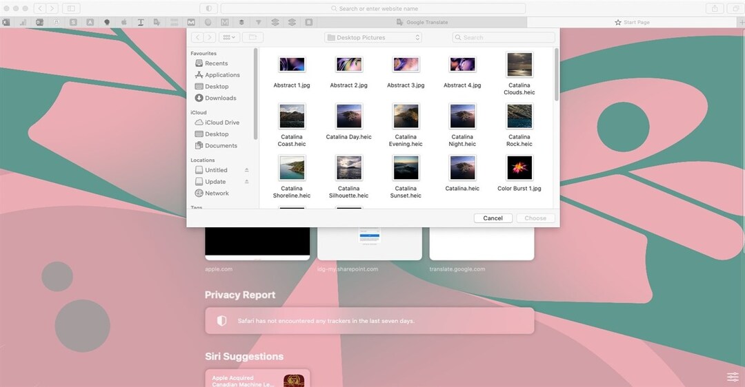 Giới thiệu về tính năng đổi hình nền trang khởi động Safari trên macOS Big Sur