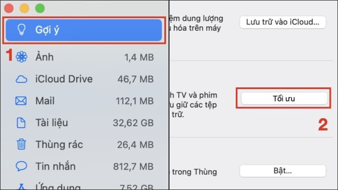 Cách giải phóng dung lượng Macbook bằng cách tối ưu dữ liệu