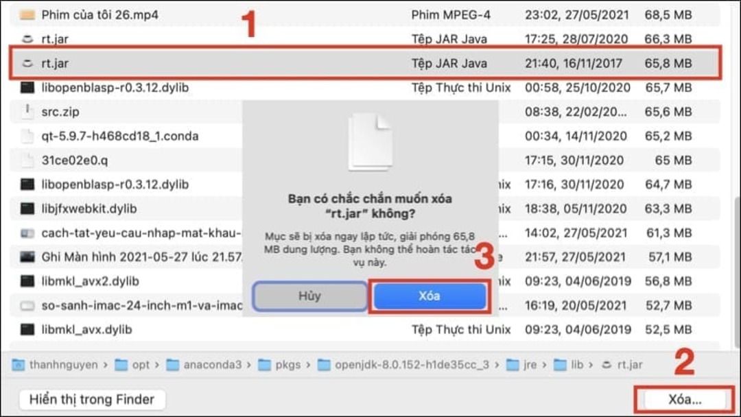 Cách giải phóng dung lượng dữ liệu Macbook bước 2