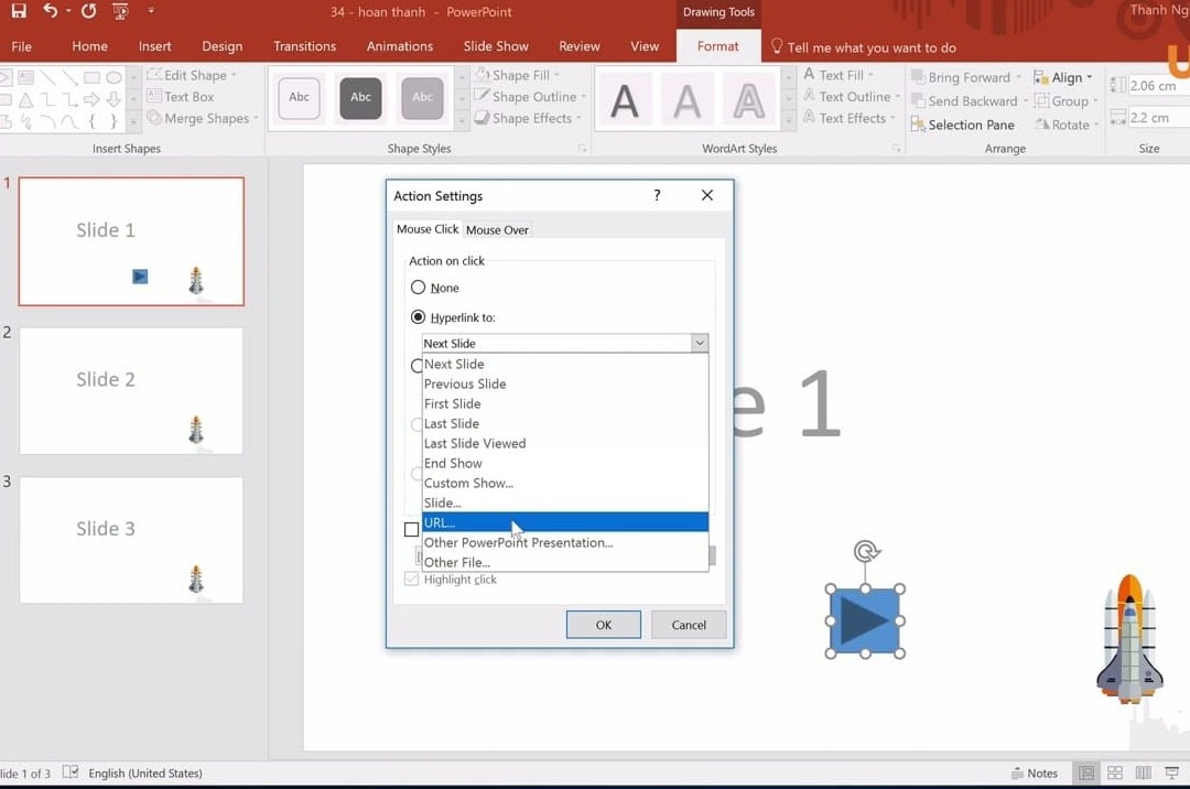 Cách sử dụng action button trong powerpoint