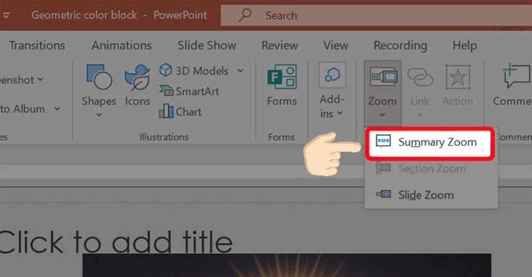Cách tạo hiệu ứng slide phóng to thu nhỏ trong PowerPoint