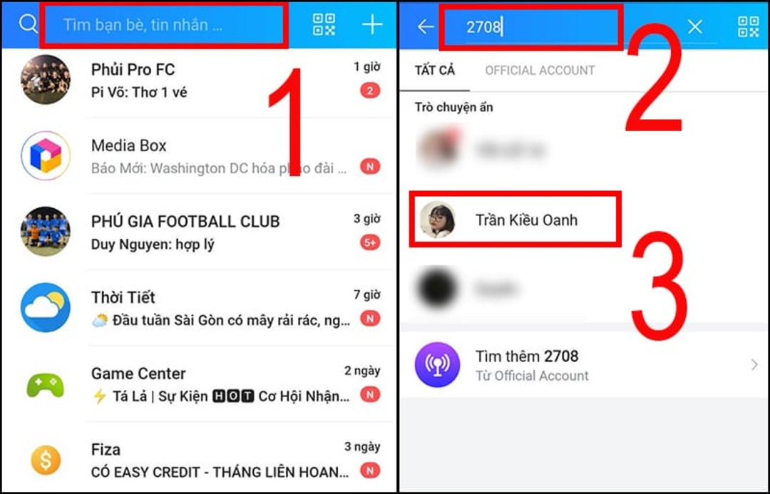 Cách xem lại tin nhắn ẩn trên Zalo