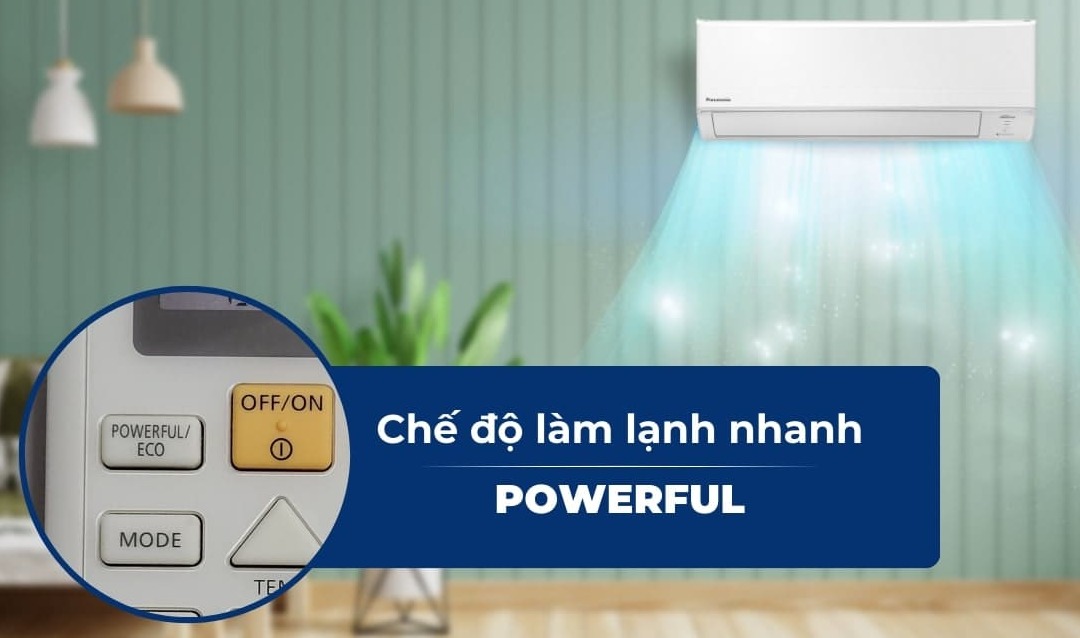 Chế độ Powerful trên máy lạnh