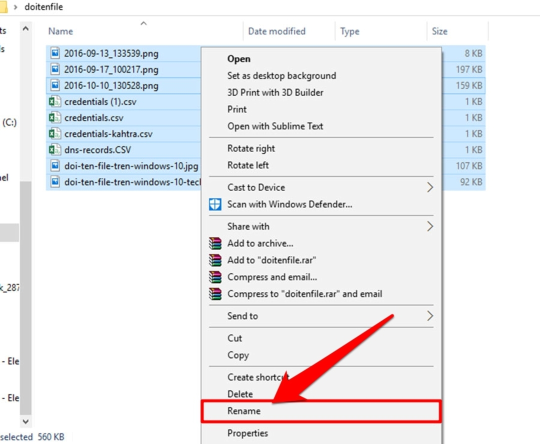 Làm cách nào để đặt tên cho nhiều File cùng một lúc?