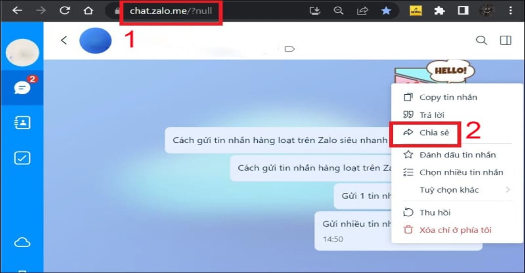 Gửi tin nhắn hàng loạt trên Zalo bằng PC