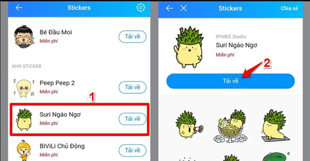 Hướng dẫn cách tải sticker trên Zalo về điện thoại