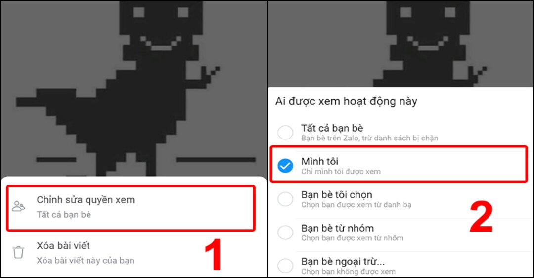 Hướng dẫn cách thay đổi ảnh đại diện Zalo chỉ mình tôi