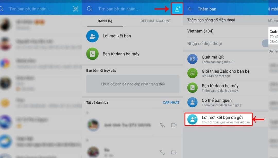 Hướng dẫn cách tìm lại lời mời kết bạn đã xóa trên Zalo