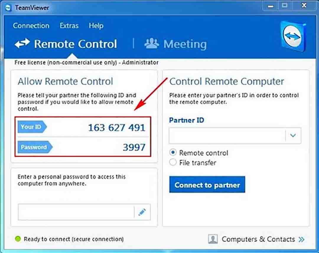 Hướng dẫn điều khiển máy tính từ xa bằng Teamviewer