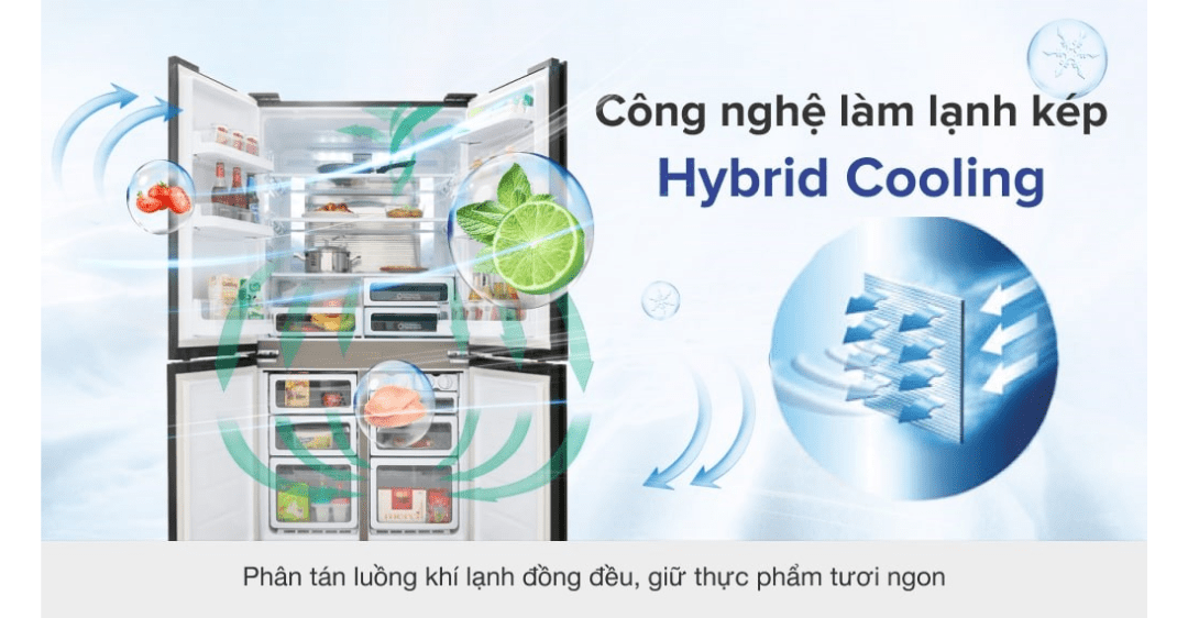 lợi ích của hệ thống làm lạnh kép trên tủ lạnh