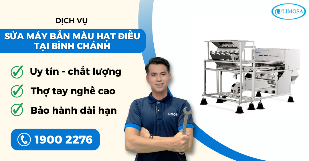 sửa máy bắn màu hạt điều tại Bình Chánh Limosa