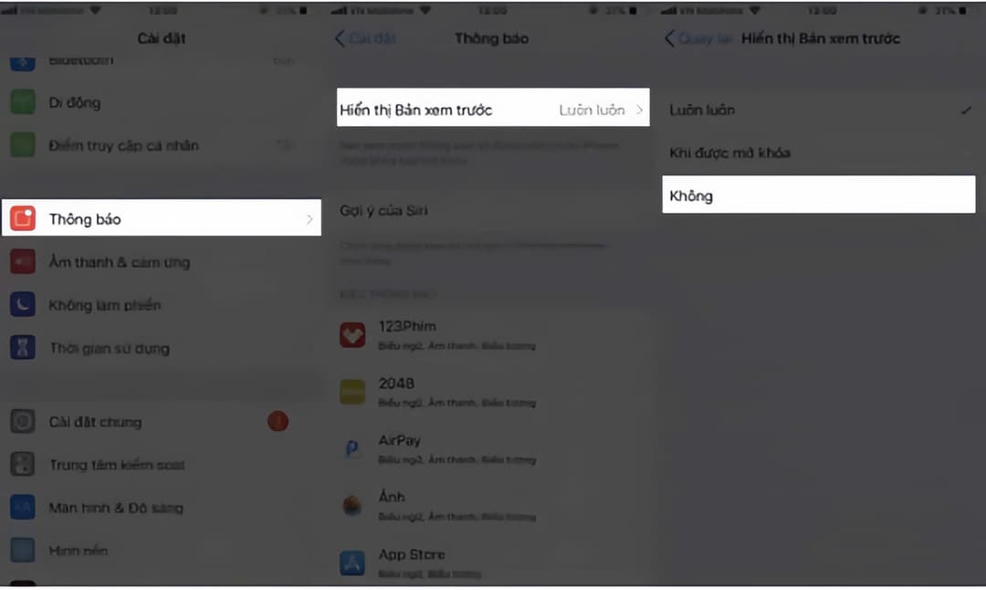 Tắt hiển thị xem trước trên Zalo
