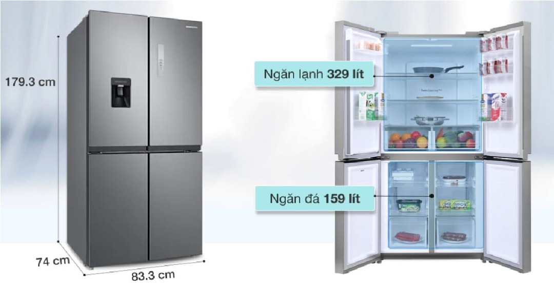 ưu điểm hệ thống luồng khí lạnh vòng cung trên tủ lạnh