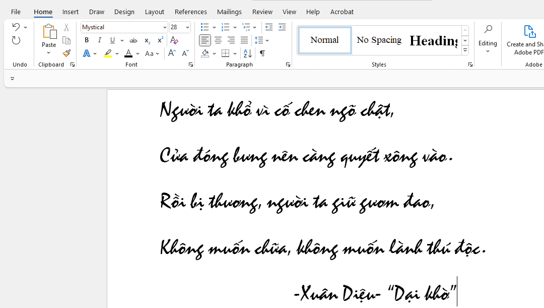 Vai trò của font chữ tiếng việt trong Word