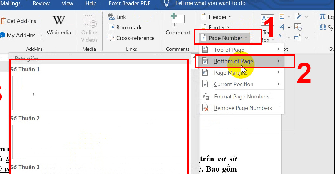 cách xóa số trang ở trang bất kỳ trong Word