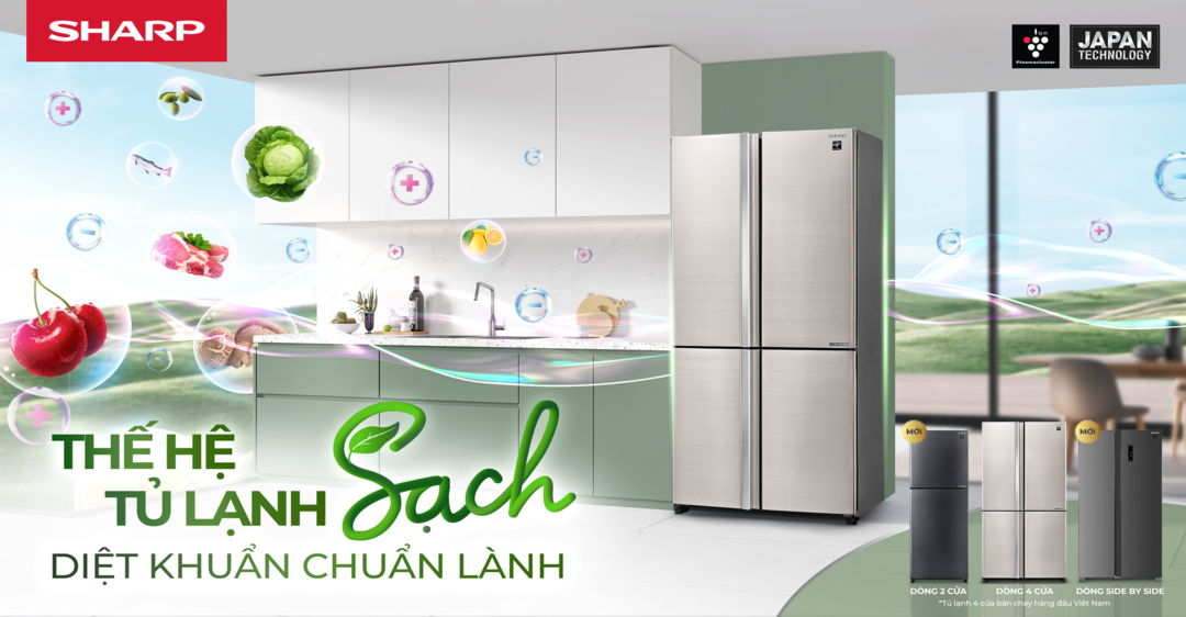 Tổng quan về công nghệ kháng khuẩn trên tủ lạnh Sharp