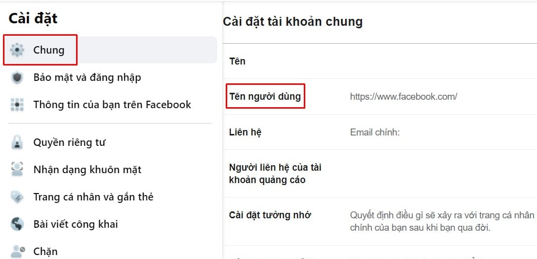 Cách đổi link Facebook cá nhân
