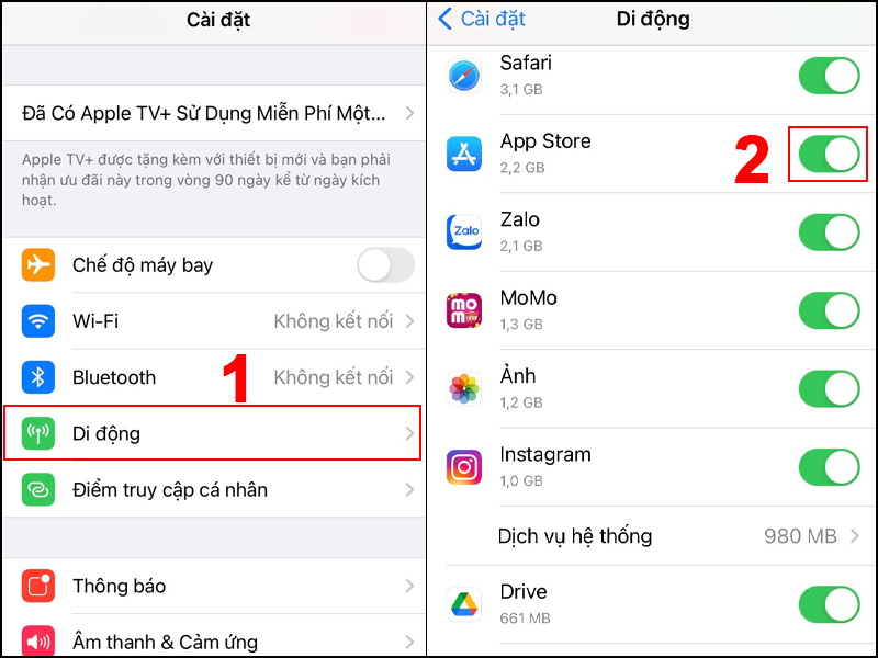 Kiểm tra và khắc phục lỗi không vào được Appstore