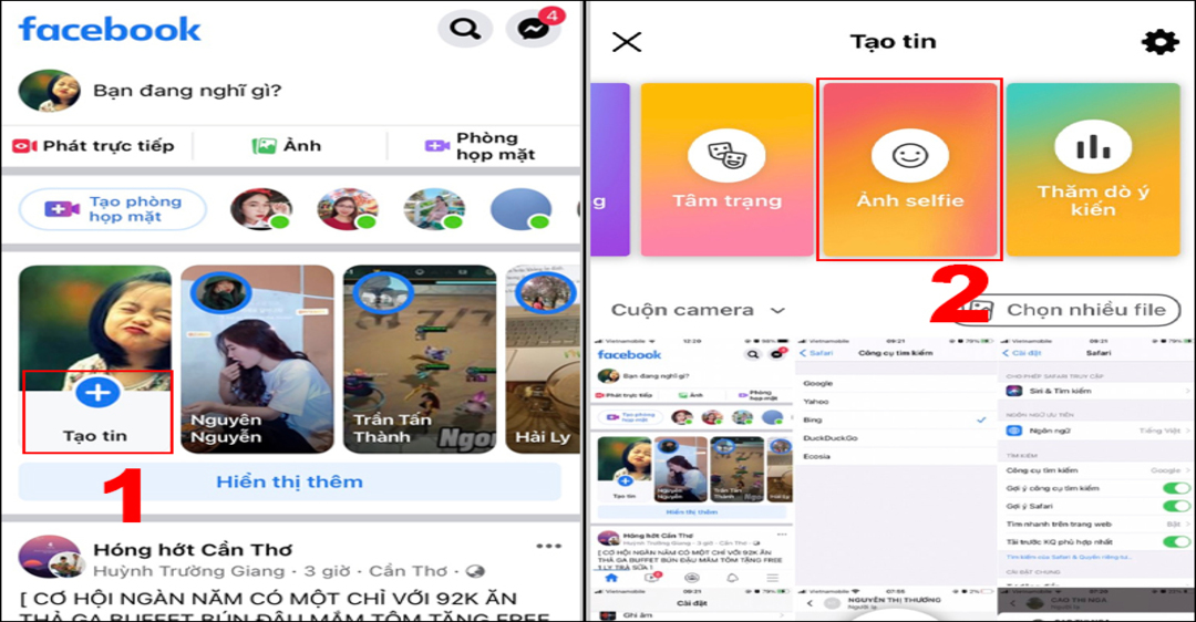 Cách quay video chèn phông nền tự chọn trên Facebook