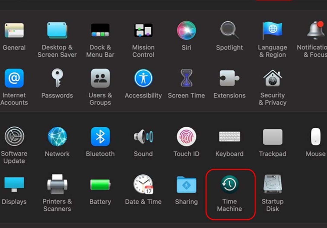 Cách sao lưu máy iMac bằng Time Machine