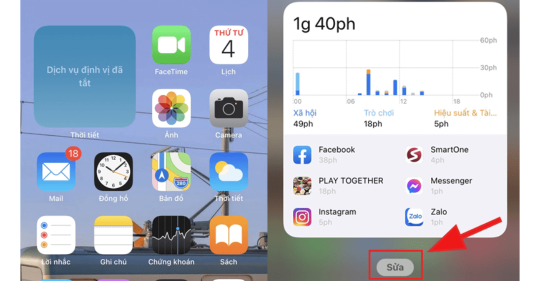 Cách sửa lỗi thời tiết Widget trên iphone bị lỗi không hoạt động