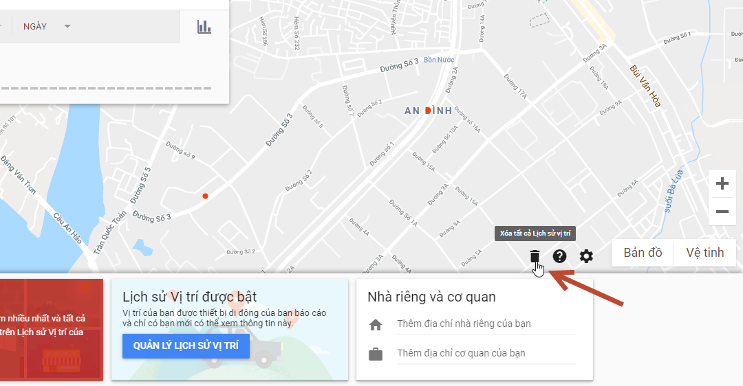 Cách xóa lịch sử tìm kiếm Google Maps trên iPhone