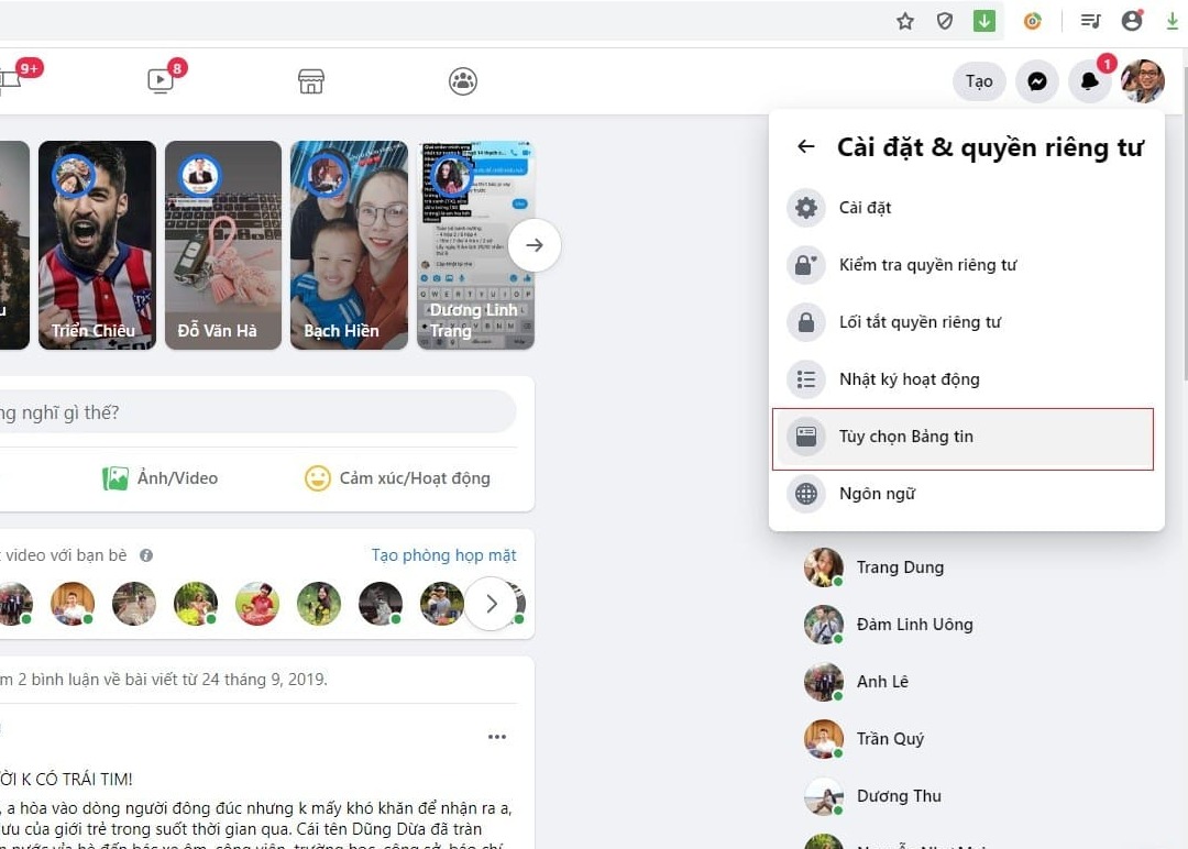 Hướng dẫn cách bỏ theo dõi trên Facebook từ trang bảng tin