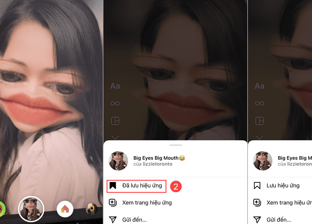 Hướng dẫn cách tải filter mắt to miệng rộng trên Instagram
