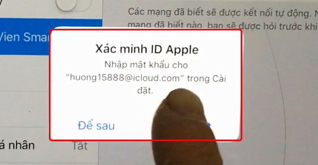 Lỗi không nhận được mã xác minh iCloud hoặc ID Apple