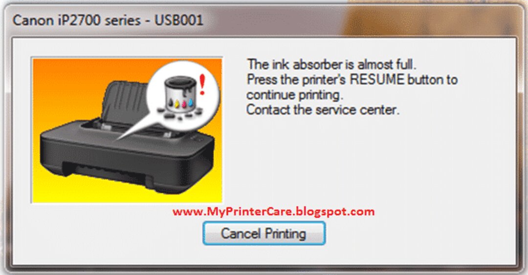 Nguyên nhân máy in canon ip2770 báo hết mực