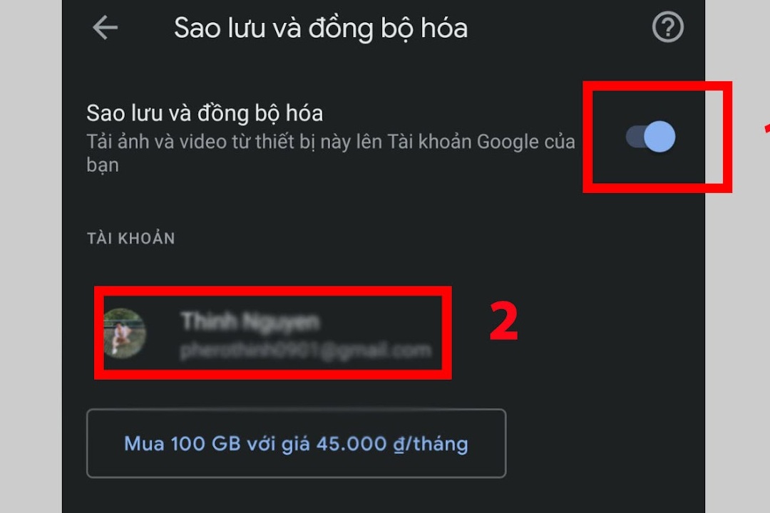 Sao lưu ảnh lên Google Photos trên Android