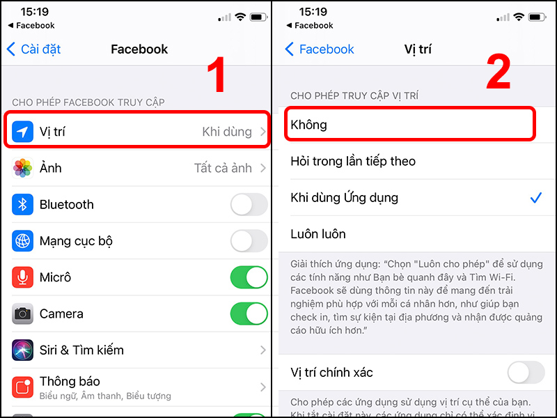 Tắt chia sẻ vị trí chính xác trên Instagram