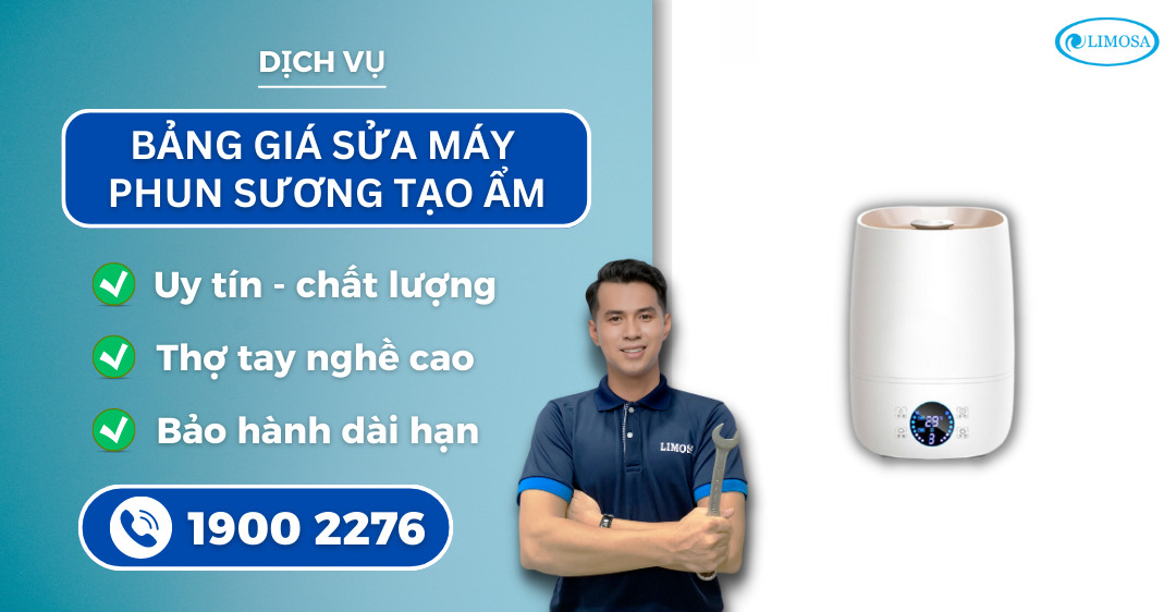 bảng giá sửa máy phun sương tạo ẩm Limosa