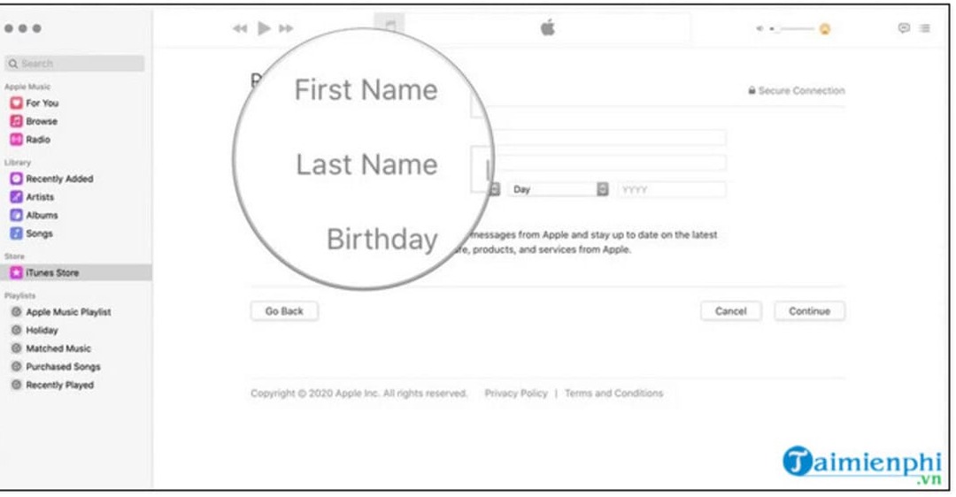 các cách tạo ID Apple trên macOS Catalina