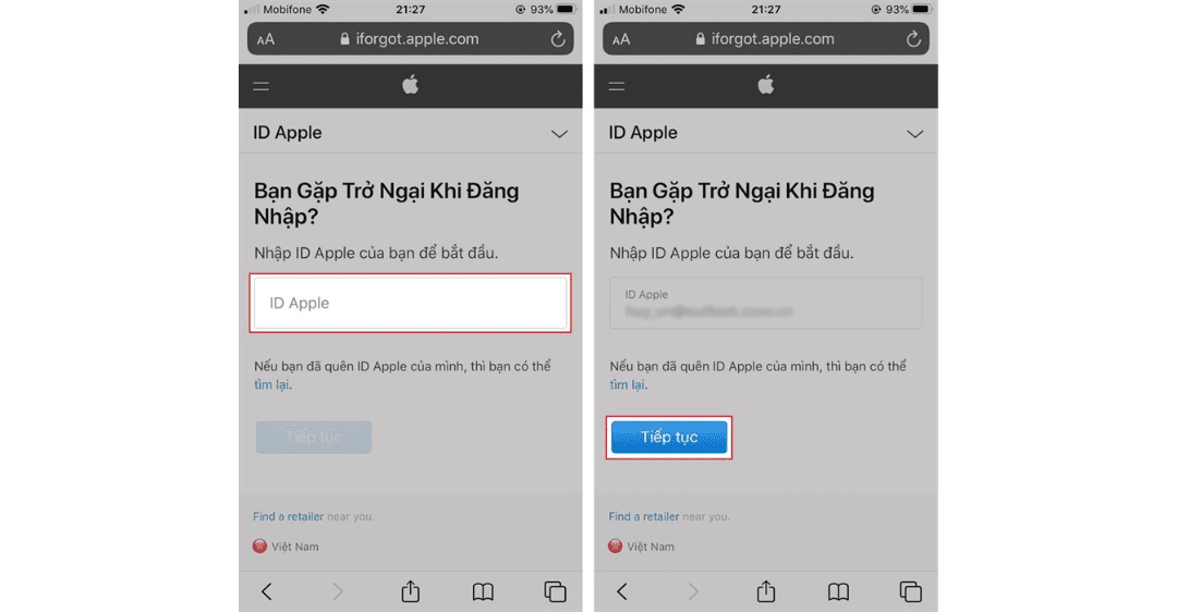 Cách lấy lại mật khẩu Apple ID khi quên