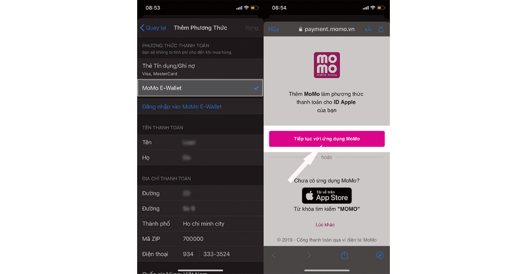 Cách nạp tiền vào ID Apple bằng Momo