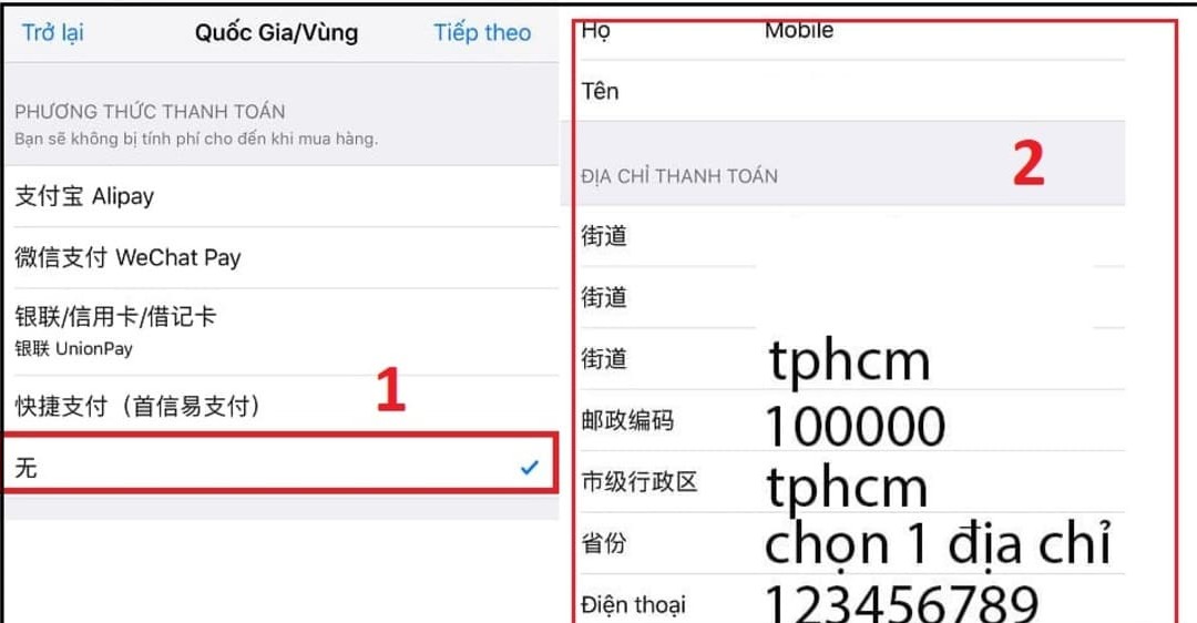 cách tạo ID Apple Trung Quốc