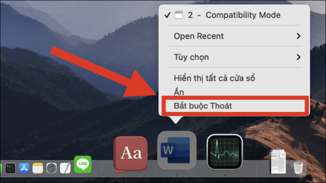 Cách thoát ứng dụng bị treo trên iMac bằng Dock