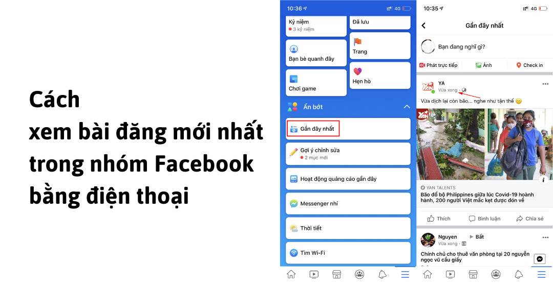 cách xem bài đăng mới nhất trong nhóm facebook bằng điện thoại