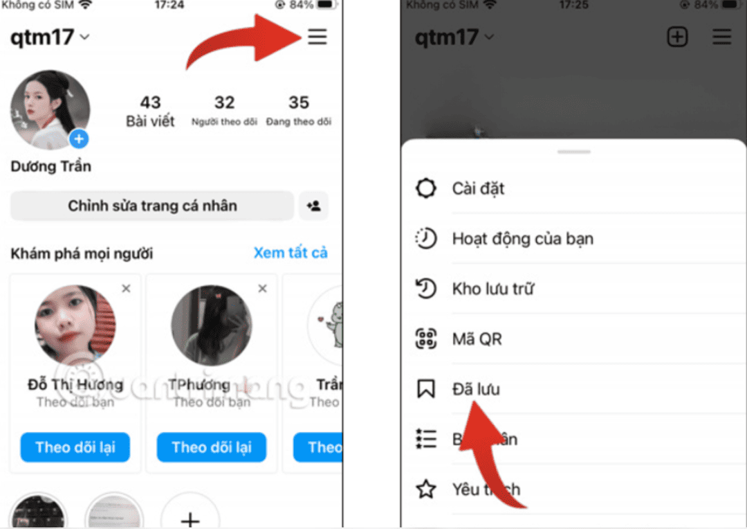 Cách xem video reels đã lưu