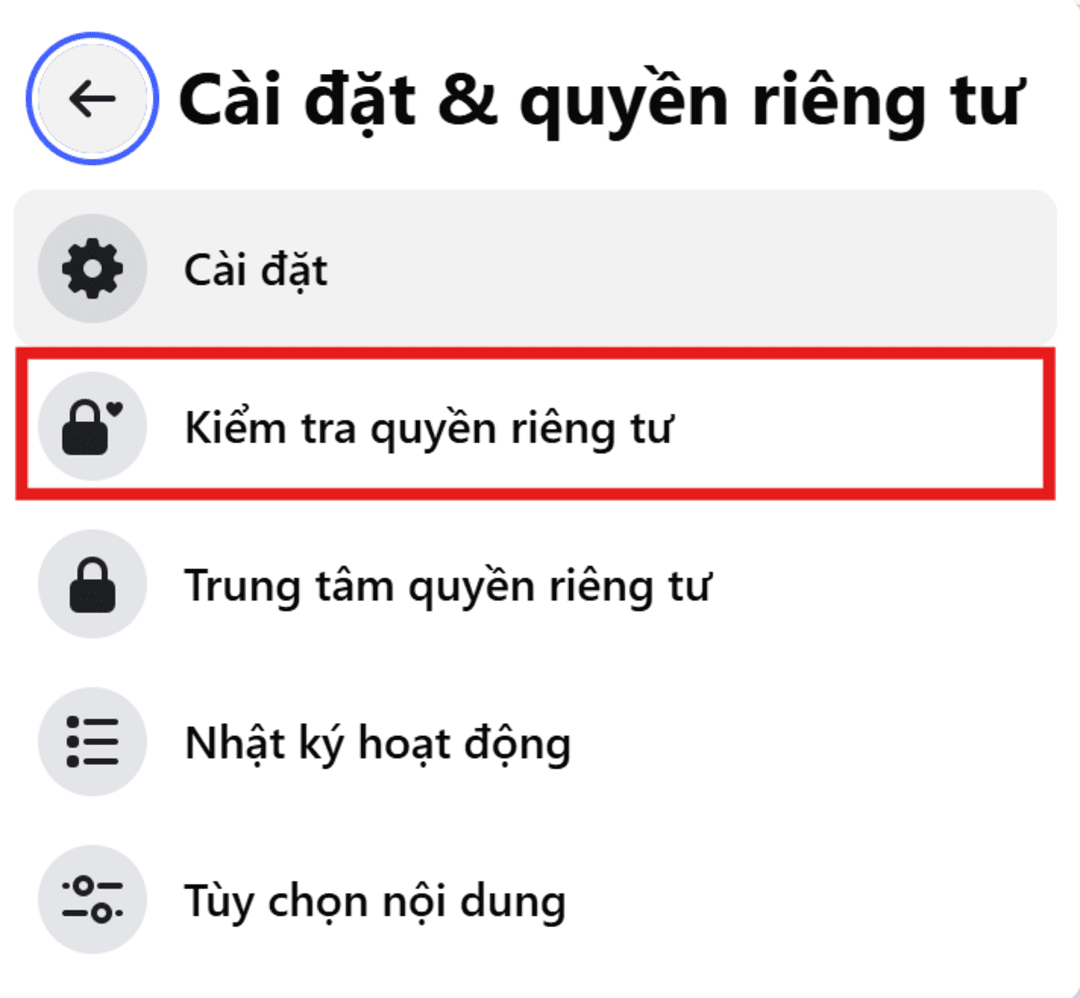 Chỉnh quyền riêng tư