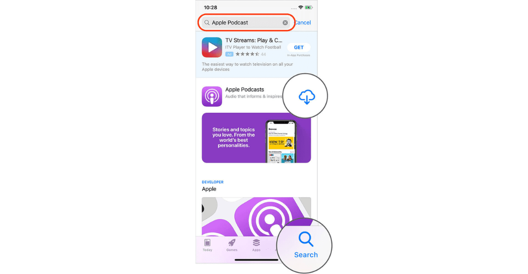 Ứng dụng Podcasts bị treo trên iphone