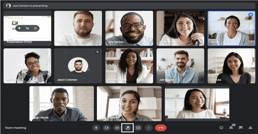 Cách hiển thị tất cả thành viên trên Google Meet bằng máy tính
